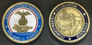 USS JOHN C. STENNIS CVN 74 COMMAND COIN