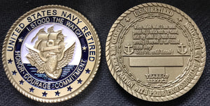 United States Navy Retired Coin